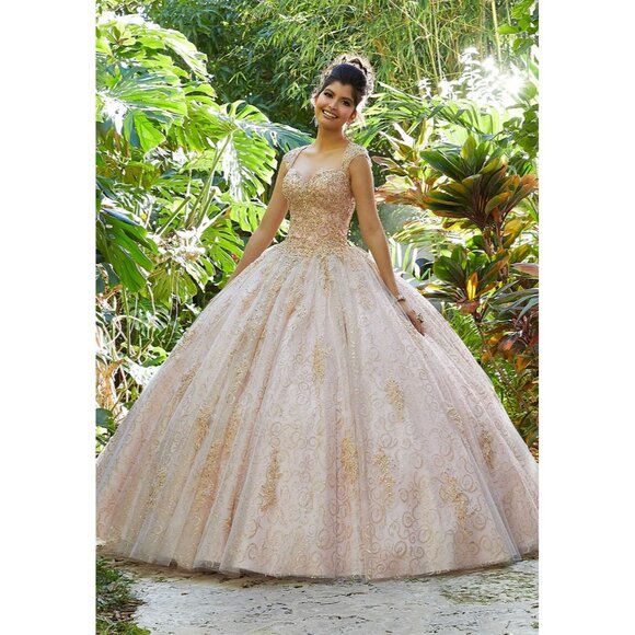 89246 Quinceanera dress by Vizacaya Crystal Beaded, Metallic Embroidery on a Tul - Picture 8 of 8